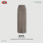 鏡渝先生BE女裝2025秋季歐美性感辣妹風(fēng)V領(lǐng)修身T恤長(cháng)褲OOTD穿搭休閑套裝女 裙子-咖啡色 M
