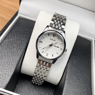 2025新款浪琴手表男女士非機(jī)械表情侶表一對(duì)防水時(shí)尚專用氣質(zhì)女表 銀色 27mm