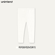 unifriend春秋糖果色女童打底褲童裝基礎百搭兒童修身長(cháng)褲彈力 米白色（打底褲 90