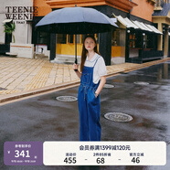 Teenie Weenie【涼感】小熊女裝簡(jiǎn)約夏季高腰錐形休閑褲薄款長(cháng)褲 深藍色 M (165)