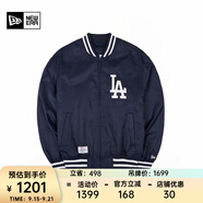 NEW ERA紐亦華MLB棒球NY夾克刺繡春秋男女情侶運動休閑外套 13546436-藏青色 LA M