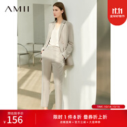 AMII女裝2025職業(yè)西服套裝女夏季新款休閑外套時(shí)尚西裝兩件套 卡其(西褲) M (160)