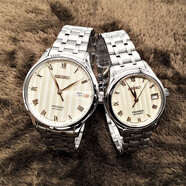 精工(SEIKO)Presage庭院藍(lán)寶石鏡面F水機(jī)械情侶對(duì)表SRPF45/47J1 男款SRPF45J1