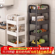 優(yōu)勤廚房置物架多功能落地放菜小推車家用果蔬菜籃子多層收納架子