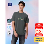 海瀾之家短袖T恤衫男女情侶裝25新款涼感輕薄休閑舒適短袖夏季 HNTBW2J032A-深灰72 M -170/88A
