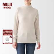 無(wú)印良品（MUJI）女式 天竺 可水洗 半高領(lǐng)毛衣 長(cháng)袖針織衫  BAG14A2A 淡黃色 XS 150/76A