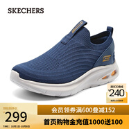 斯凱奇（Skechers）一腳蹬健步鞋舒適休閑透氣運動(dòng)鞋厚底緩震跑步鞋 海軍藍色/NVY 39.5