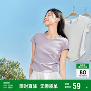 森馬（Semir）短袖t恤女短款緊身夏季圓領正肩上衣V領收腰套頭衫109324100003