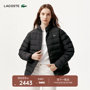 LACOSTE法國鱷魚女裝秋冬時尚潮流立領(lǐng)短款外套羽絨服女|BF5482 031/黑色 XL 42/175
