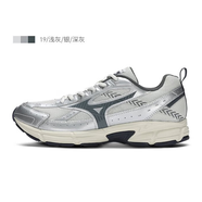 美津濃（MIZUNO）SPEED運動(dòng)跑步鞋男女星速鞋復古老爹鞋透氣緩震跑鞋 19/淺灰/銀/深灰 36 (225MM)