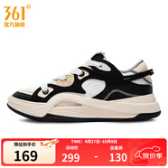 361°男鞋運動(dòng)鞋秋季新款361男籃球文化鞋 羽毛白/曜石黑 42