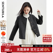 尚都比拉短款小個(gè)子毛呢大衣女冬季呢子羊毛雙面呢外套高級(jí)感大衣