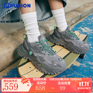 FILA FUSION斐樂女鞋經(jīng)典硬糖鞋厚底鞋時尚運動休閑鞋 【神秘灰-FC】 硬糖鞋1代 35.5