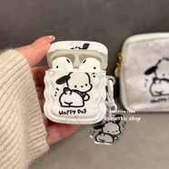 TKHE小狗兔子真無(wú)線(xiàn)藍牙耳機迷你雙耳運動(dòng)跑步華為OPPO/vivo蘋(píng)果通用 波浪翹臀帕恰狗藍牙耳機+耳機套