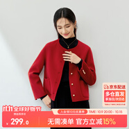 尚都比拉短款小個(gè)子毛呢大衣女冬季呢子羊毛雙面呢外套高級(jí)感大衣