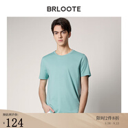 Brloote/巴魯特艾草纖維冰爽T恤柔順親膚舒適吸濕透氣排汗體恤夏裝 灰綠 180/100A