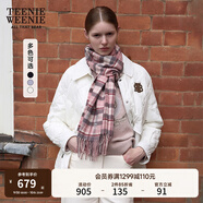 Teenie Weenie小熊女裝冬裝簡(jiǎn)約休閑風(fēng)時(shí)髦翻領(lǐng)輕薄棉服外套短上衣 象牙白 S (160)