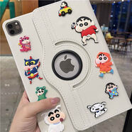 兜兜格卡通DIY蠟筆小新適用iPadAir7/6/5保護殼旋轉支架蘋(píng)果ipadpro13英寸平板套12.9寸可愛(ài)ipad11/10代 旋轉【白色】送蠟筆小新公仔 iPad Mini4/5(7.9英寸)