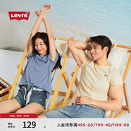 Levi's李維斯25春夏新款情侶簡約休閑時尚寬松LOGO印花短袖T恤 白色 002U3-0000 L
