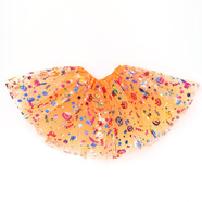 萬(wàn)圣節紗裙蓬蓬裙tutu群蜘蛛南瓜三層六片網(wǎng)紗裙骷髏頭巫婆半身裙 橘色南瓜 M 30C兒童款