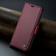 小米（MI）【品質(zhì)原裝】適用小米手機保護殼14/10T全包防摔Turbo真皮POCO X6 酒紅色 小米11X