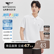 七匹狼【涼感抗菌】短袖T恤男夏季商務(wù)休閑翻領(lǐng)純色polo體恤衫男裝上衣 803(本白)-涼感固色6666 M 165/84A