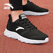 安踏（ANTA）男鞋晴空跑步鞋運動(dòng)鞋男鞋秋冬季皮面防潑 【網(wǎng)面】黑/安踏白5581-6 39