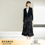 顏域時(shí)尚波點(diǎn)顯瘦半身裙女2024新款早秋氣質(zhì)半裙中長(cháng)款高腰裙子女 黑白點(diǎn) XXL/44