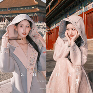 無(wú)艷一禾【若曦】手工坊-雙色雙面穿100羊毛雙面呢大衣+連衣裙 大衣 S