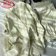 浪莎（LangSha）小香風(fēng)睡衣女秋冬季少女可愛(ài)甜美雙面絨海島絨薄絨毛絨家居服套裝 青蘋(píng)果毛絨海島絨 非禮盒 L 建議100-120斤】