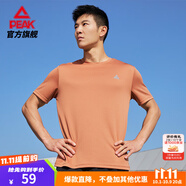匹克速干衣短袖t恤男夏季新品跑步健身運動(dòng)冰絲短袖吸濕透氣冰感短t 【綜訓速干2167】秋桔色 L (175)