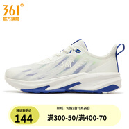 361°男鞋運動鞋夏季新品361度男緩震跑鞋 羽毛白/游戲藍 40