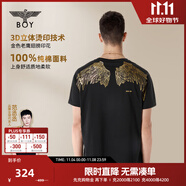 BOY LONDON【本店熱銷】潮牌短袖男女同款寬松休閑黑色T恤N01918 N01918 S 此款偏大，建議拍小一碼