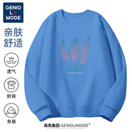 GENIOLAMODE品牌重磅衛衣男美式春秋季薄款男士圓領(lǐng)上衣男生潮牌寬松外套