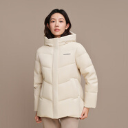 波司登（BOSIDENG）2025新款女士羽絨服百搭休閑舒適短款連帽外套B250245128 暖沙米|7A53 XS 155/80A 參考體重95斤以下