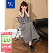 唐獅（TonLion）2025夏女休閑百搭背帶連衣裙