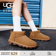 UGG秋季男女同款舒適短筒靴時(shí)尚雪地靴1166732CHE|栗色39
