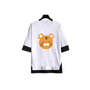 OLOEY非人哉漫畫(huà)同款孫悟空同人cos圣歸來(lái)周邊印花假兩件寬松五分袖男T 白色 M