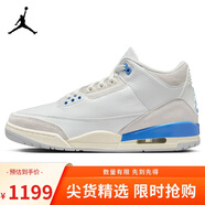 Jordan男休閑鞋喬丹AJ3北卡藍(lán) 耐磨 JORDAN 3 運(yùn)動鞋CT8532-101白藍(lán)42.5