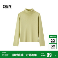 森馬（Semir）森柔毛衫|毛衣女基礎(chǔ)款高領(lǐng)緊身2024冬季純色套頭衫109724107011
