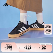adidas DAILY 4.0復古百搭休閑帆布鞋男女阿迪達斯官方輕運動(dòng) 黑色/白色/樹(shù)脂黃（JI4354）   44