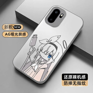 昭夕殼 適用一加Ace6手機殼Ace6Pro新款卡通動(dòng)漫鏡頭全包防摔硬殼Ace6T磨砂啞光殼玻璃保護套高級感男女 金屬銀-天使插排A白 一加ACE6