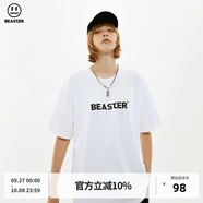 BEASTER短袖T恤男女同款國潮牌基礎款純色休閑圓領(lǐng)上衣易穿搭 白色 S