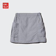 優(yōu)衣庫童裝女童休閑迷你裙褲短裙短褲A字戶(hù)外半身裙478594 05 天灰色 130