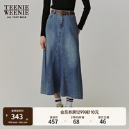 Teenie Weenie小熊秋季簡(jiǎn)約時(shí)髦中長(cháng)魚(yú)尾裙牛仔裙裙時(shí)髦氣質(zhì)通勤女 中藍色 S (160)