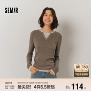 森馬（Semir）森馬毛衣女短款假兩件含羊毛針織衫24冬新款保暖內(nèi)搭109724107015