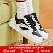 安踏（ANTA）厚底小白鞋女鞋冬季學(xué)生增高百搭運(yùn)動(dòng)鞋子輕便休閑鞋女 紙莎白/黑-3 35.5