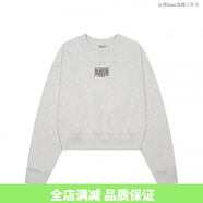 韓國marithe衛衣外套男女高允真寬松連帽圓領(lǐng)長(cháng)袖衛衣情侶裝 圓領(lǐng)小刺繡//花灰色常規 圓領(lǐng)小 S