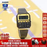 卡西歐（CASIO） 男表女表卡西歐手表男女情侶表學生時尚運動表太陽能雙顯電子表 CA-500WEGG-9BDF潮流黑 可計算器