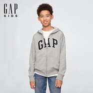 GAPGap男童2025春季新款字母logo拉鏈連帽衛(wèi)衣多色兒童裝美版743966